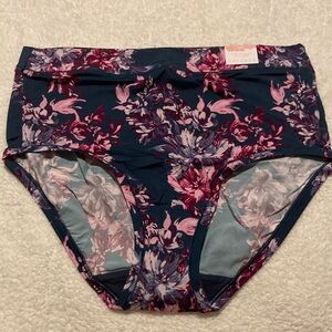 NWT Cacique LaneBryant Green Arctic Dusk Floral Comfort Bliss Full Brief